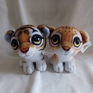 2 Goffa International Plush Tiger Boy & Girl Cubs